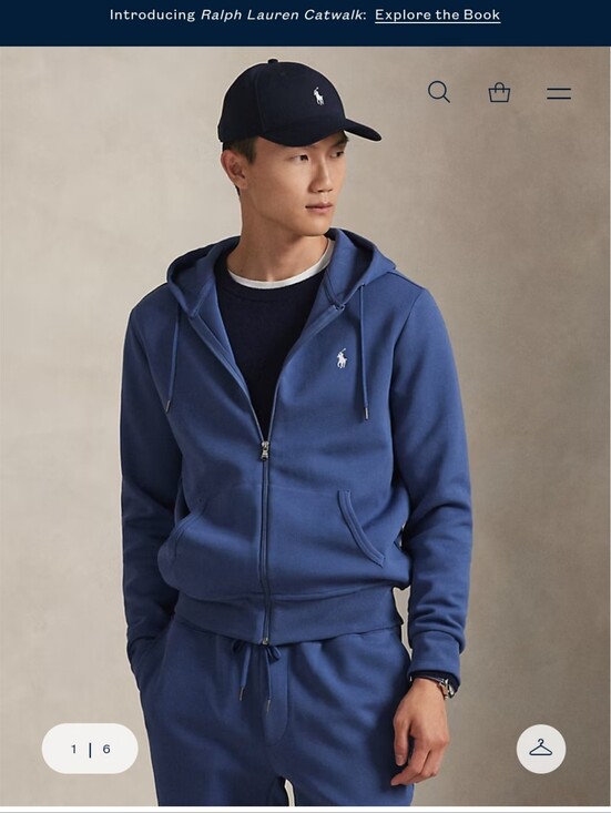 Polo Ralph Lauren Other - Polo by Ralph Lauren Heathered Navy Full-Zip Hoodie Size XXL